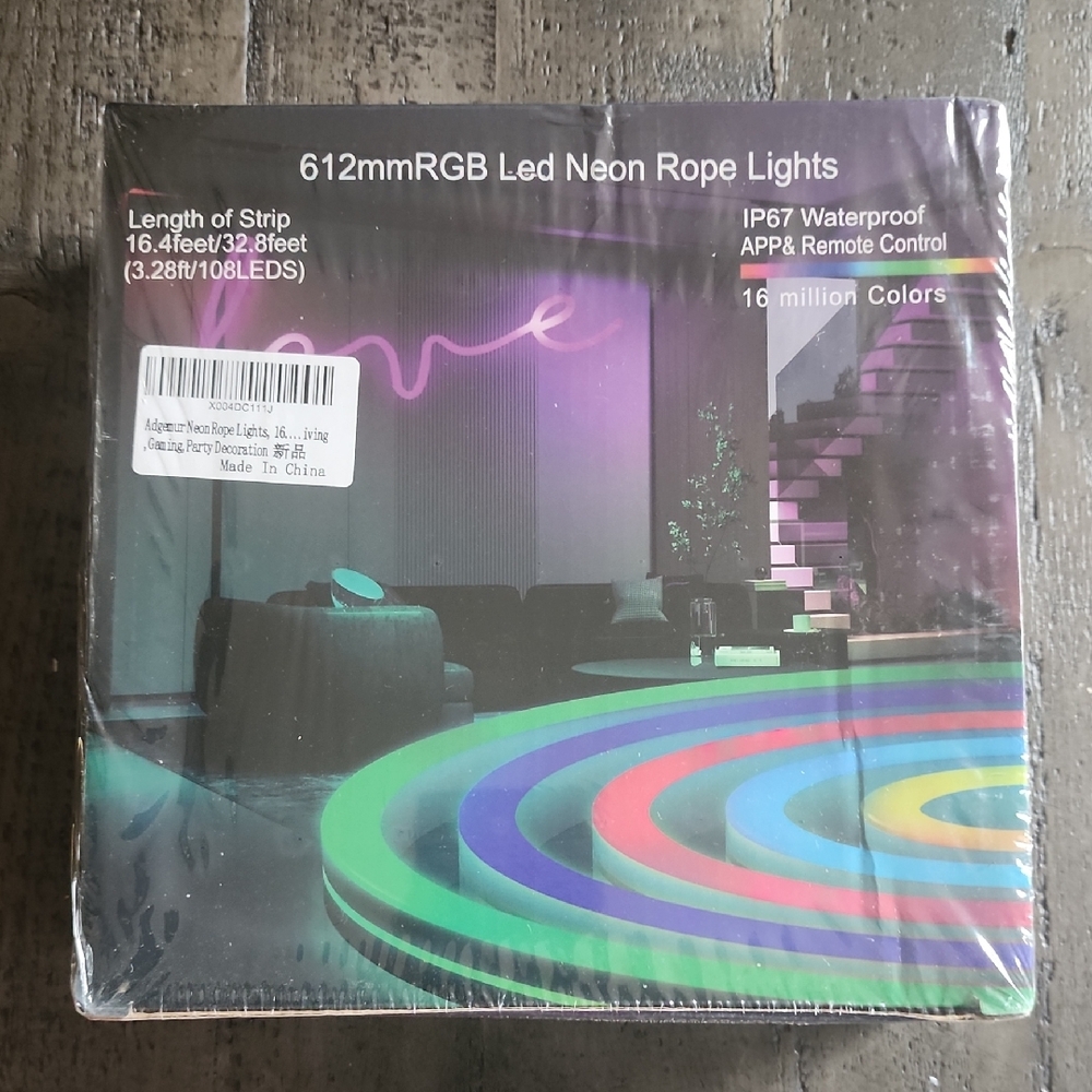 612mm RGB LED Neon Rope Lights - Multicolor